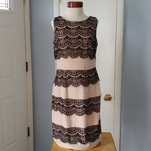 Sleeveless Lace over Blush Pink (pale pink)